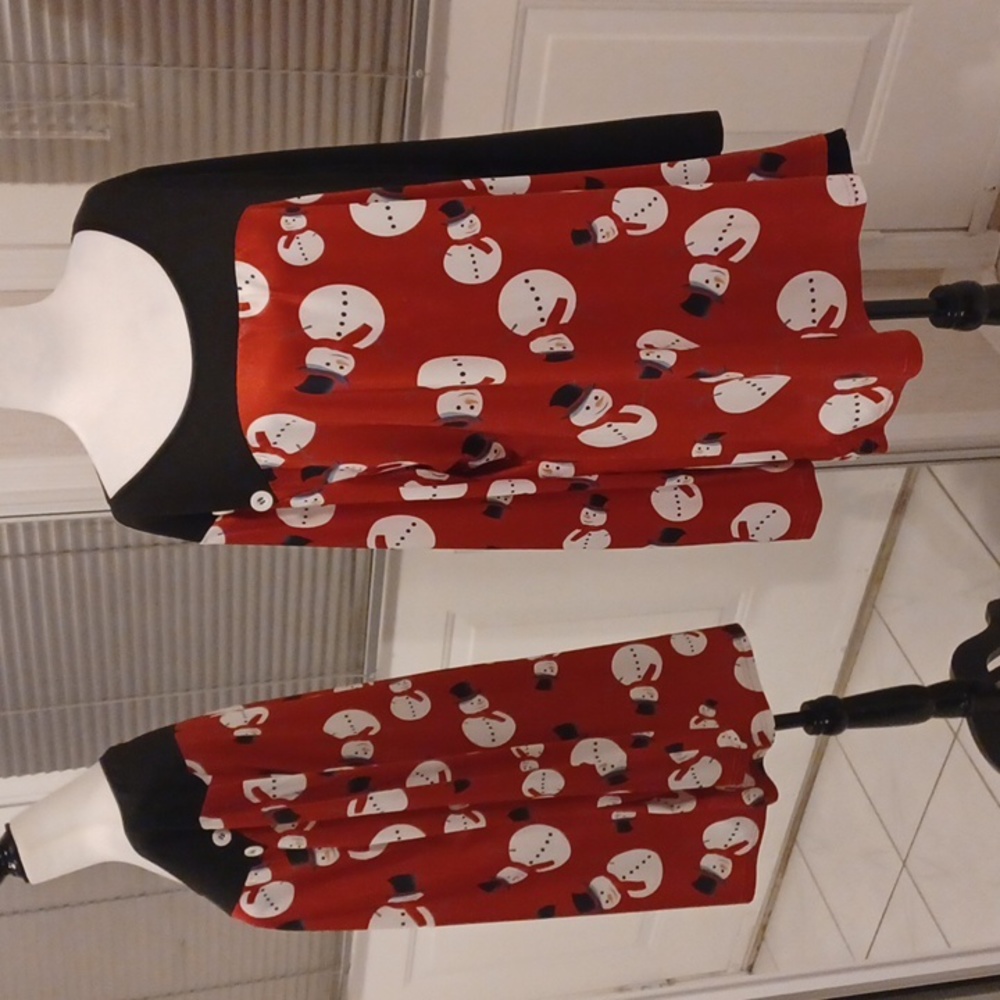 4/$80 Asymetric Snowman Long Sleeve Tunic - Size 2X